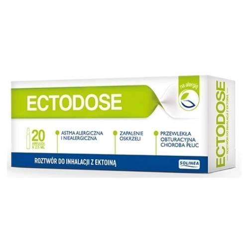 Miniaturka artykułu - ECTODOSE rozw&oacute;r do inhalacji - 20 ampułek x 2,5 ml  USZKODZONE OPAKOWANIE KARTONOWE