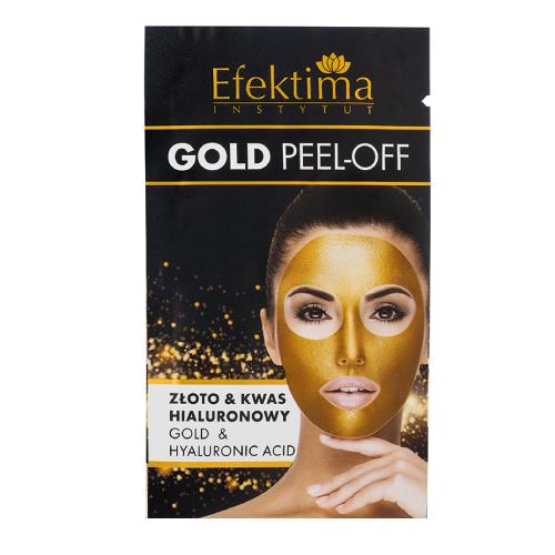 Miniaturka artykułu - EFEKTIMA Gold Peel-Off Maska do twarzy Złoto i Kwas hialuronowy, 7 ml