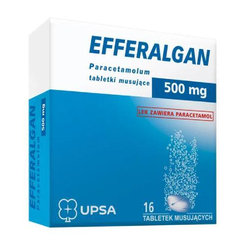 Miniaturka artykułu - EFFERALGAN, 16 tabletek USZKODZONE TEKTUROWE OPAKOWANIE