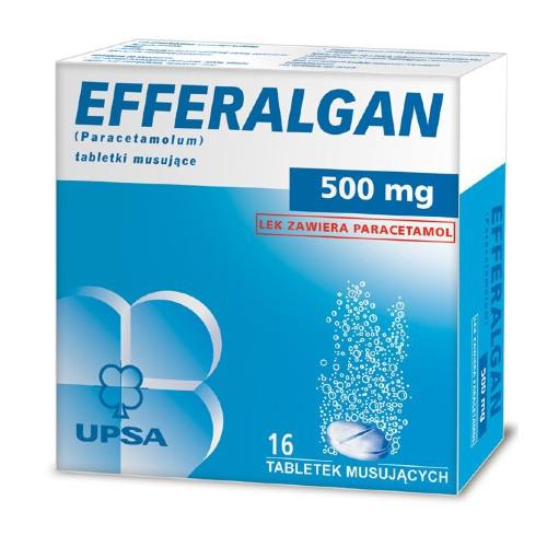 Miniaturka artykułu - Efferalgan 500 mg DELFARMA- 16 tabl. mus.