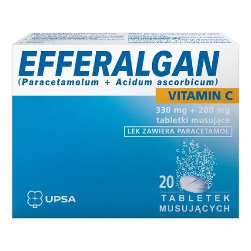 Miniaturka artykułu - EFFERALGAN VITAMIN C - 20 tabletek 