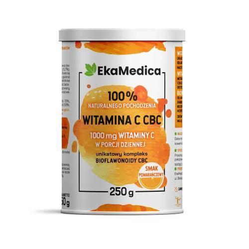 Miniaturka artykułu - EkaMedica 100% Naturalna witamina C CBC proszek, 250g USZKODZONE/BRAK WIECZKA