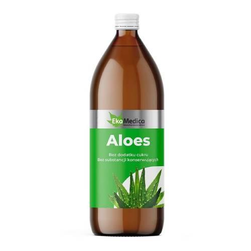 Miniaturka artykułu - EkaMedica Aloes Sok 99.8% - 1000 ml 