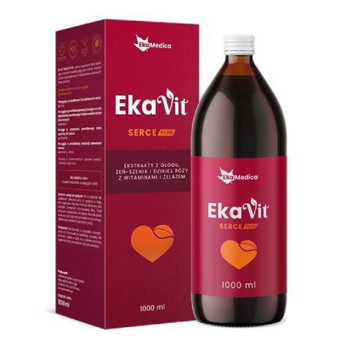 Miniaturka artykułu - EkaMedica Ekavit Serce Plus tonik, 1000ml BRAK TEKTUROWEGO OPAKOWANIA