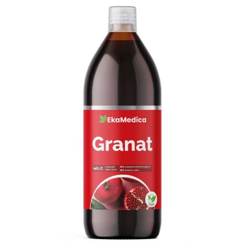 Miniaturka artykułu - EkaMedica Granat Sok 100% - 1000 ml