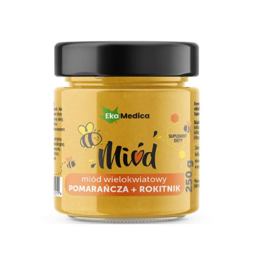 EkaMedica Mi&oacute;d wielokwiatowy Pomarańcza + Rokitnik, 250g	