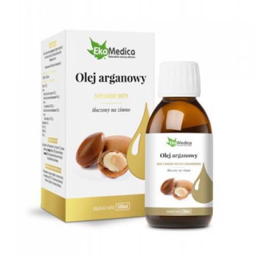 Miniaturka artykułu - Ekamedica Olej arganowy tłoczony na zimno - 100ml KR&Oacute;TKA DATA 30.06.2026