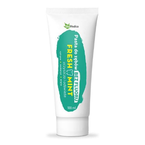 Miniaturka artykułu - EkaMedica Pasta do zęb&oacute;w bez fluoru, 100ml
