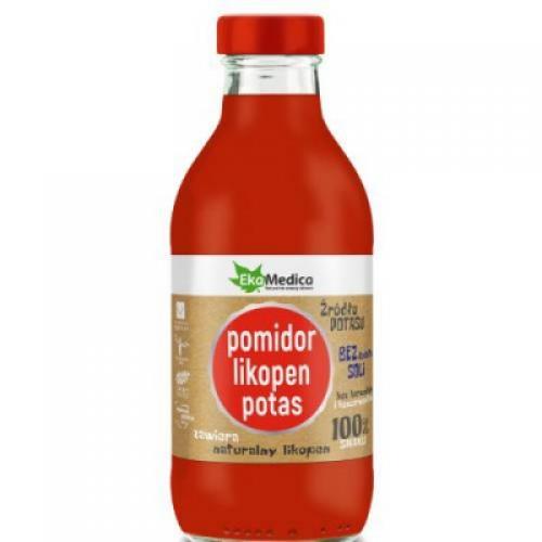 Miniaturka artykułu - Ekamedica Pomidor likopen potas sok, 300ml USZKODZONA ETYKIETA PRODUKTU