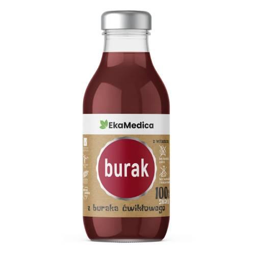 Miniaturka artykułu - EkaMedica Sok 100% Burak, 300 ml