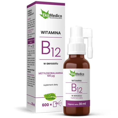 Miniaturka artykułu - Ekamedica Witamina B12 w aerozolu, 30ml