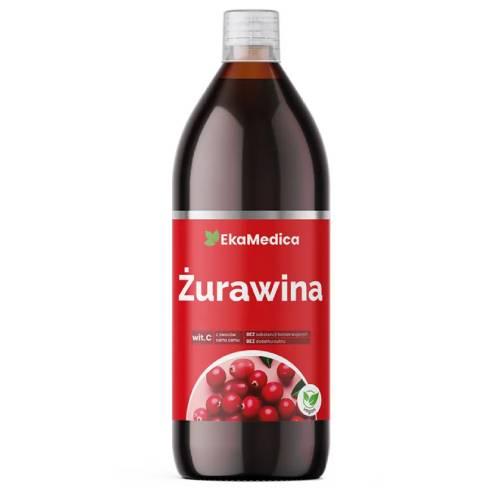 Miniaturka artykułu - EkaMedica Żurawina Sok 100% - 500 ml