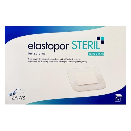 Miniaturka artykułu - ELASTOPOR STERIL Opatrunek jałowy włókninowy samoprzylepny z wkładem chłonnym 10x15cm, 30 szt.
