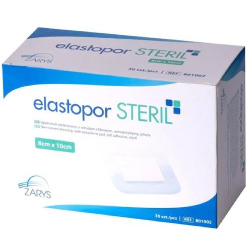 Miniaturka artykułu - ELASTOPOR Steril Opatrunek jałowy z wkładem chłonnym 8x10cm, 30szt.