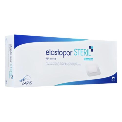 Miniaturka artykułu - Elastopor Steril Opatrunek jałowy wł&oacute;kninowy samoprzylepny z wkładem chłonnym 10cm x 30cm, 25 szt