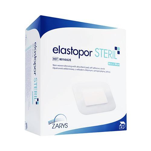 Miniaturka artykułu - ELASTOPOR Steril Opatrunek wł&oacute;kninowy z wkładem chłonnym 8x10cm, 30 szt. USZKODZONE OPAKOWANIE