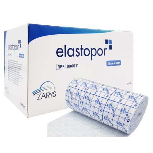 Miniaturka artykułu - ELASTOPOR Taśma opatrunkowa wł&oacute;kninowa samoprzylepna 10cm x 10m, 1szt.