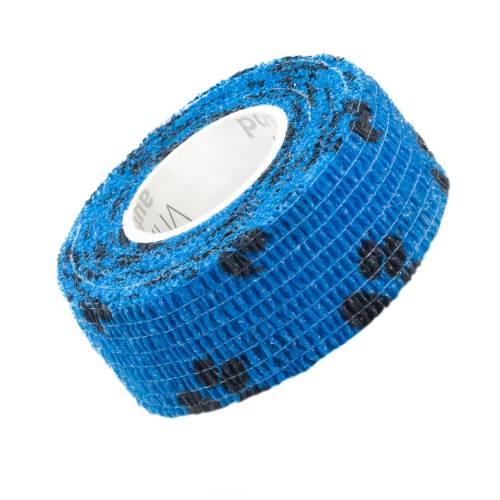 Miniaturka artykułu - VITAMMY Autoband Elastyczny bandaż kohezyjny 2,5cm x 450cm niebieski - łapki