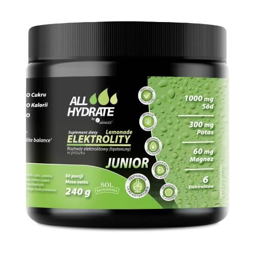 Miniaturka artykułu - ALLHydrate Elektrolity Junior Lemonade, 240 g