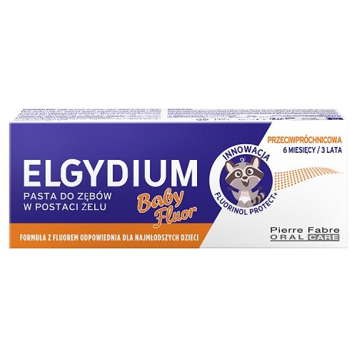 Miniaturka artykułu - Elgydium Baby Fluor Pasta do zęb&oacute;w w postaci żelu przeciwpr&oacute;chnicowa dla dzieci od 6. miesiąca życia, 30 ml