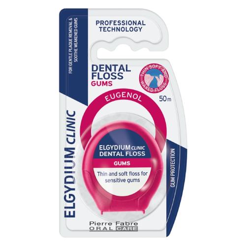 Miniaturka artykułu - Elgydium Clinic Dental Gum Nić dentystyczna do wrażliwych dziąseł, 50 m