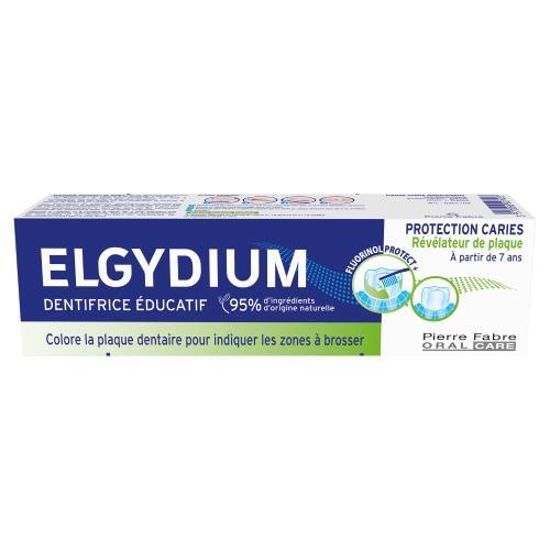 Miniaturka artykułu - ELGYDIUM Edukacyjna pasta do zęb&oacute;w dla dzieci barwiąca płytkę nazębną, 50 ml USZKODZONE TEKTUROWE OPAKOWANIE