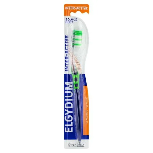Miniaturka artykułu - ELGYDIUM INTER-ACTIVE Soft Szczoteczka do zęb&oacute;w miękka, 1 sztuka