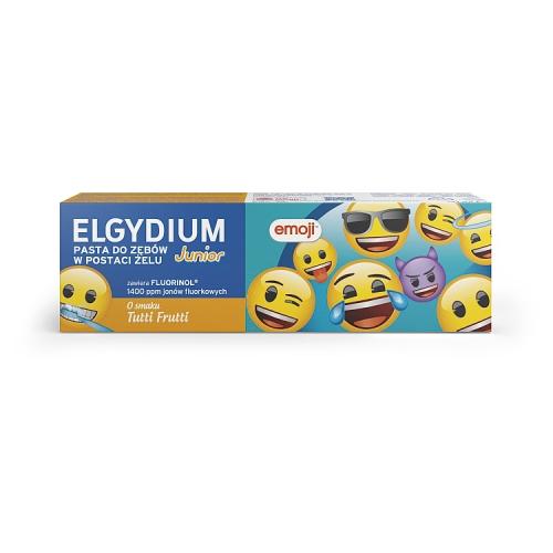 Miniaturka artykułu - ELGYDIUM JUNIOR EMOJI Pasta do zęb&oacute;w w żelu dla dzieci 7-12 lat Tutti Frutti, 50ml