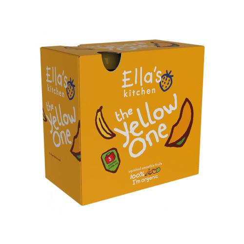 Miniaturka artykułu - Ella's Kitchen BIO YELLOW ONE Puree owocowe z bananem, 5x90g