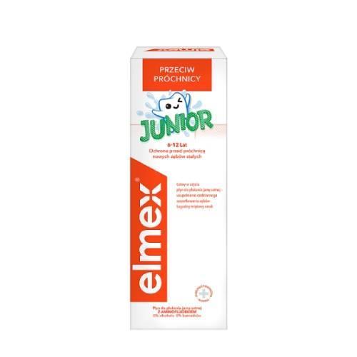Miniaturka artykułu - ELMEX JUNIOR Płyn do płukania jamy ustnej - 400 ml USZKODZONE OPAKOWANIE KARTONOWE