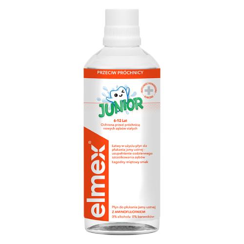 Miniaturka artykułu - ELMEX Junior Płyn do płukania jamy ustnej dla dzieci 6-12 lat, 400ml