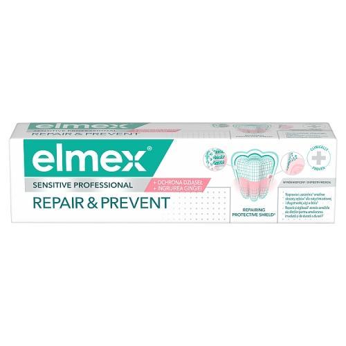 Miniaturka artykułu - Elmex Sensitive Professional Repair & Prevent Pasta do zęb&oacute;w, 75 ml USZKODZONE TEKTUROWE OPAKOWANIE