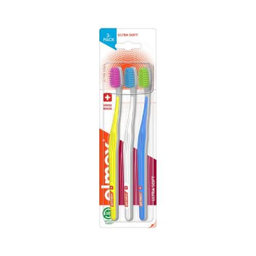 Miniaturka artykułu - ELMEX Szczoteczka do zęb&oacute;w Ultra Soft, 3 szt.