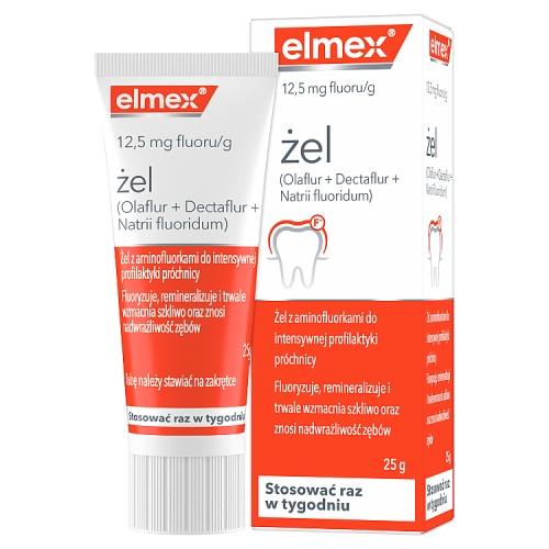 Elmex Żel do fluoryzacji do intensywnej ochrony zęb&oacute;w, 25 g