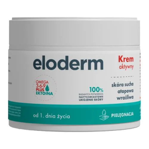 Miniaturka artykułu - Eloderm Krem aktywny od 1. dnia życia, sk&oacute;ra sucha, atopowa, wrażliwa, 300 ml
