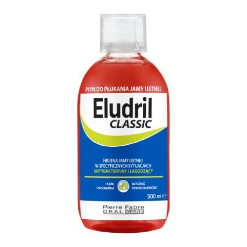 Miniaturka artykułu - ELUDRIL CLASSIC Płyn do płukania jamy ustnej, 500ml BRAK MIARKI/ USZKODZONE