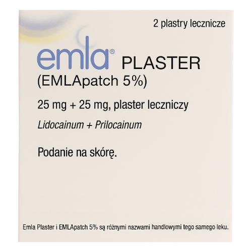 Miniaturka artykułu - Emla Plaster leczniczy 25 mg + 25 mg, 2 szt. INPHARM