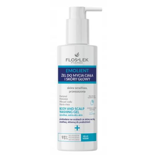 FLOS-LEK EMOLIENT Żel do mycia ciała i sk&oacute;ry głowy, sk&oacute;ra wrażliwa, przesuszona, 175ml