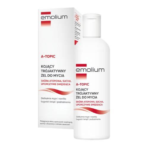 Miniaturka artykułu - Emolium A-topic Kojący tr&oacute;jaktywny żel do mycia, 200 ml