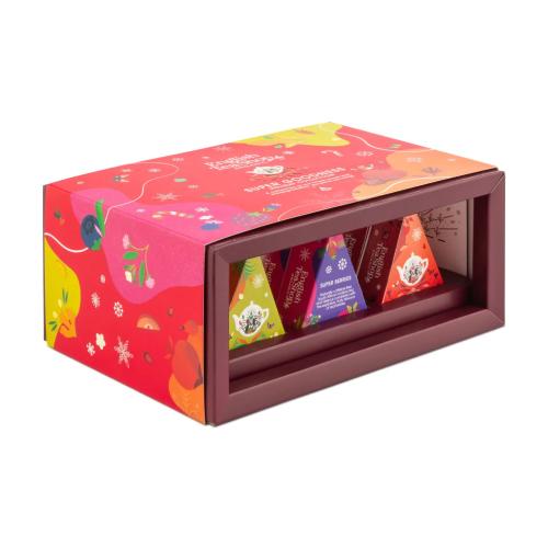 Miniaturka artykułu - English Tea Shop Super Goodness Świąteczny zestaw ekologicznych herbatek, 12piramidek 3smaki