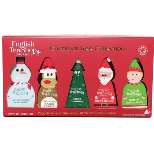 Miniaturka artykułu - English Tea Shop Zestaw herbatek świątecznych Zawieszki na choinkę, 10x2g