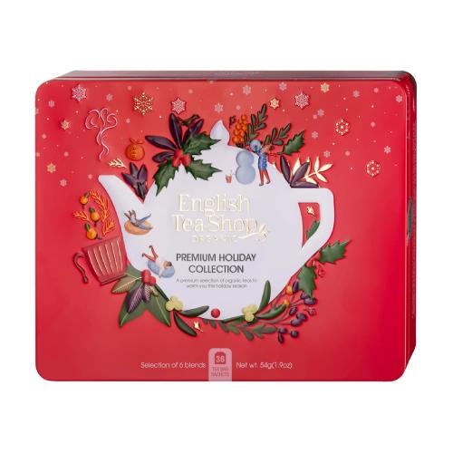 Miniaturka artykułu - English Tea Shop Premium Holiday Collection Zestaw świątecznych herbat i herbatek, 36sasz. 6smaków