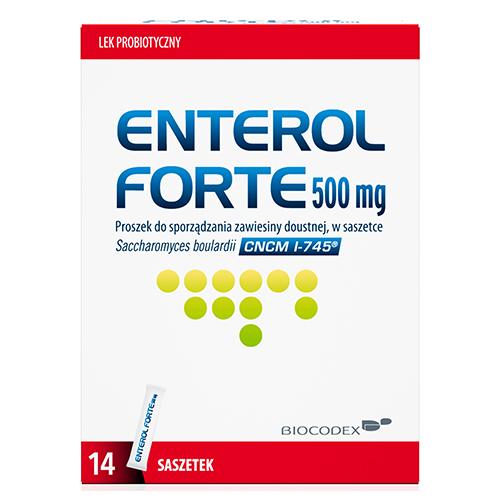 Miniaturka artykułu - ENTEROL Forte 500mg, 14sasz.