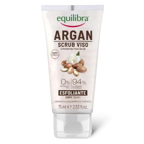 Miniaturka artykułu - Equilibra Arganowy złuszczający peeling do twarzy, 75 ml