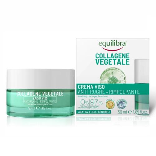 Miniaturka artykułu - EQUILIBRA Collagene Vegetale Przeciwzmarszczkowy wypełniający krem do twarzy z kolagenem roślinnym, 50 ml