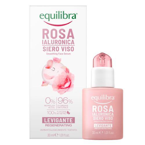 Miniaturka artykułu - EQUILIBRA Rosa R&oacute;żane wygładzające serum do twarzy z kwasem hialuronowym, 30ml KR&Oacute;TKA DATA 30.09.2026