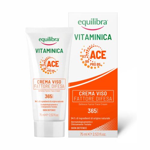 Miniaturka artykułu - EQUILIBRA VITAMINICA ACE Krem ochronny do twarzy 365 dni, 75ml