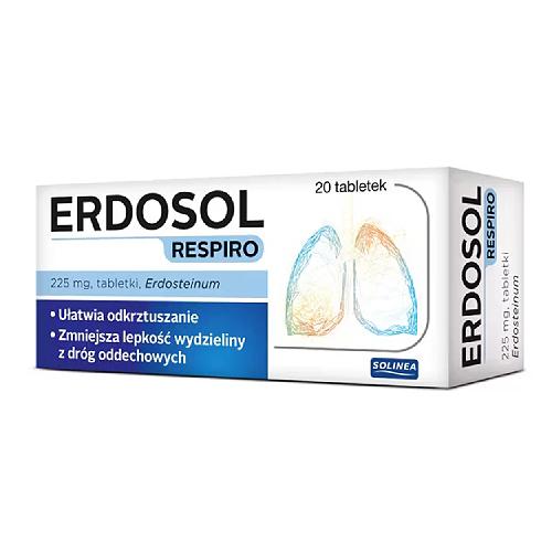 Miniaturka artykułu - ERDOSOL Respiro 225 mg, 20 tabl.