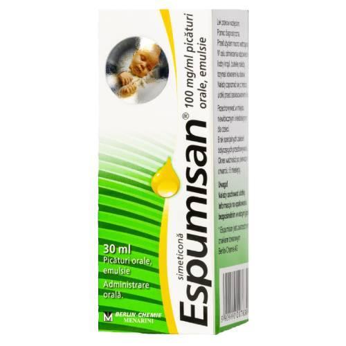 Miniaturka artykułu - Espumisan 100 mg, 30 ml - lek na wzdęcia (Delfarma)