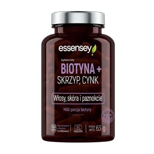 Miniaturka artykułu - Essensey Biotyna + Skrzyp + Cynk, 90 kaps.